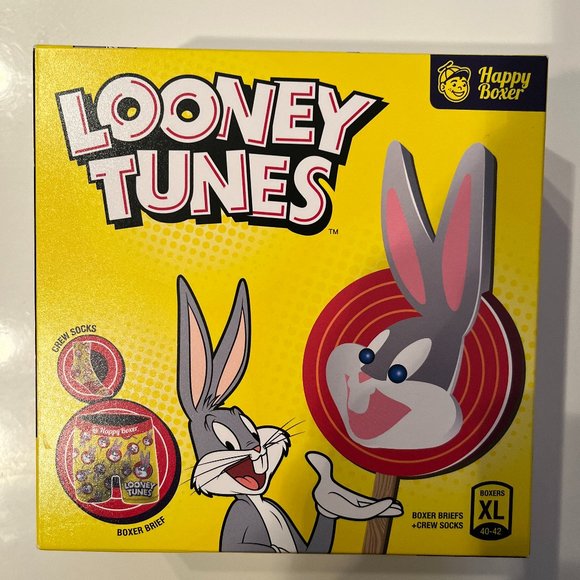 Men's Novelty Boxers and Socks - Looney Tuns / Bugs Bunny Boxers XL Socks L new - Picture 6 of 11